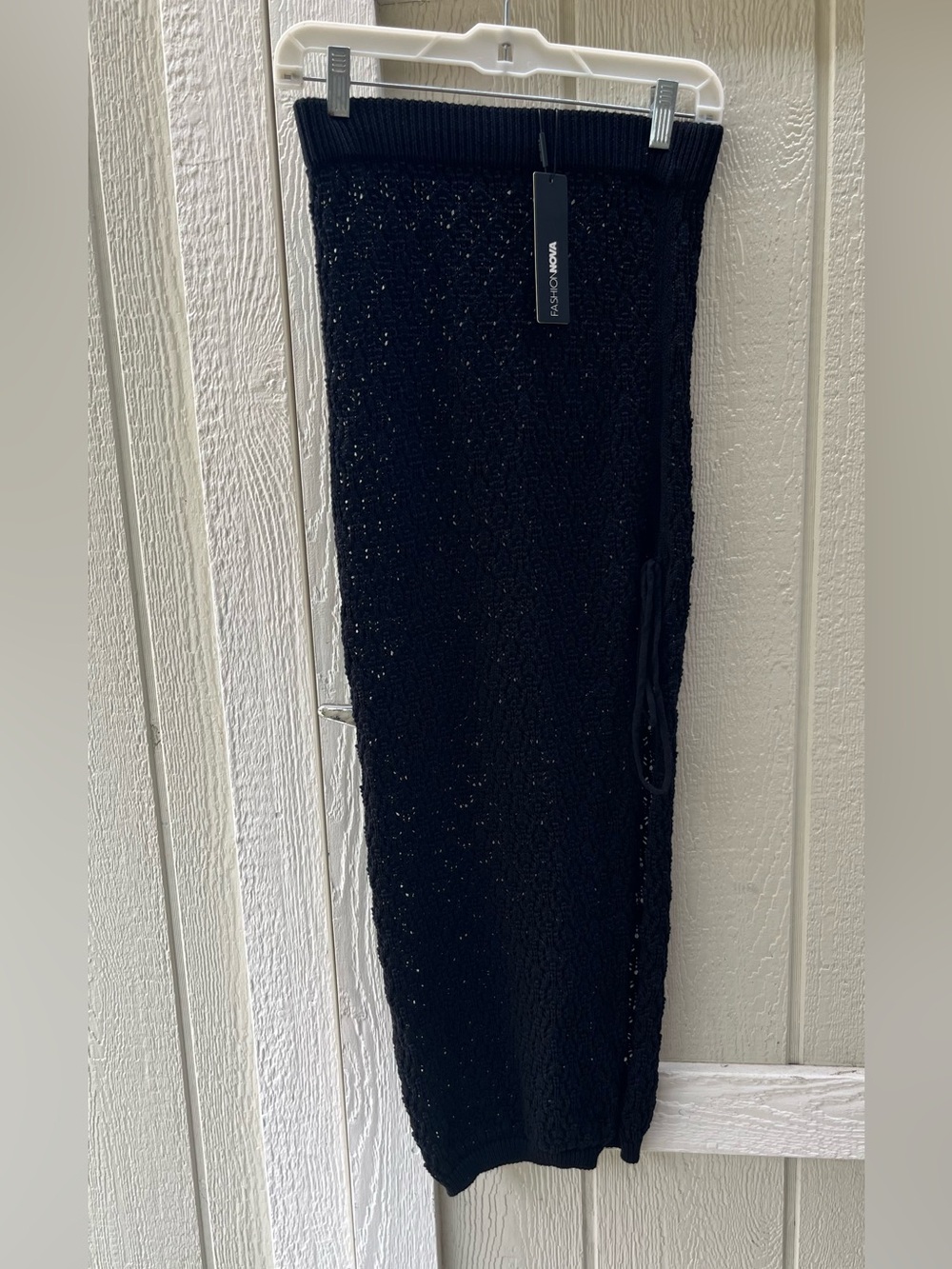 Fashion Nova Black Knit Maxi Skirt